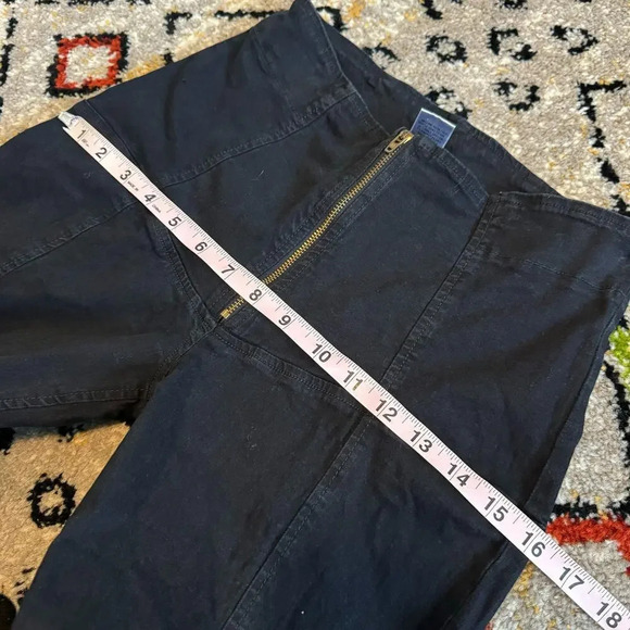 Prairie Underground Womens Denim Girdle Ankle Length Jean Leggings S Black Zip - Picture 7 of 9